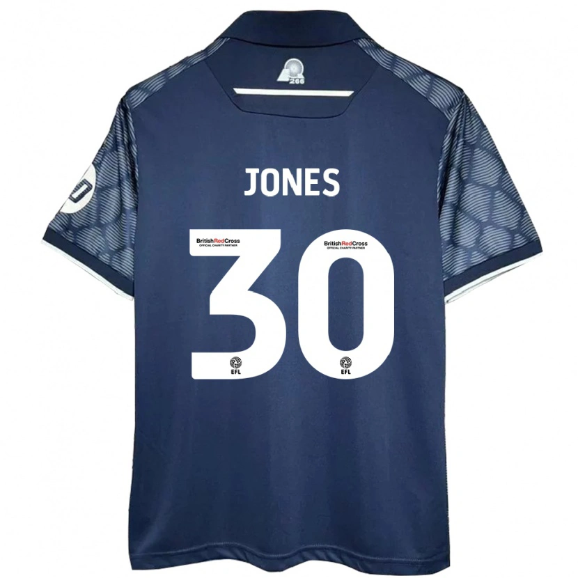 Danxen Barn James Jones #30 Svart Bortatröja Matchtröjor 2024/25 Tröjor T-Tröja