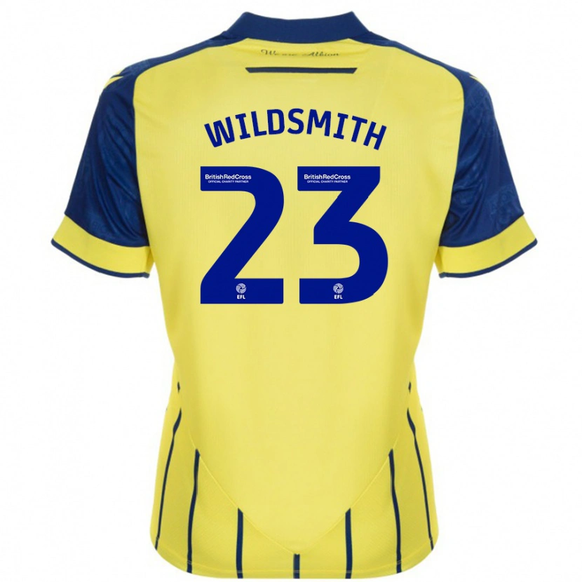 Danxen Barn Joe Wildsmith #23 Gul Blå Bortatröja Matchtröjor 2024/25 Tröjor T-Tröja