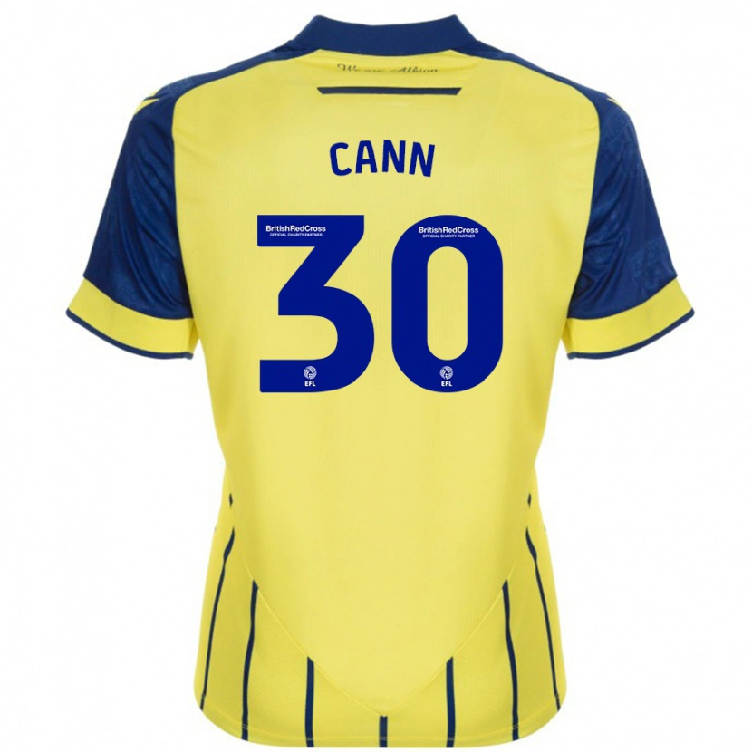 Danxen Barn Ted Cann #30 Gul Blå Bortatröja Matchtröjor 2024/25 Tröjor T-Tröja