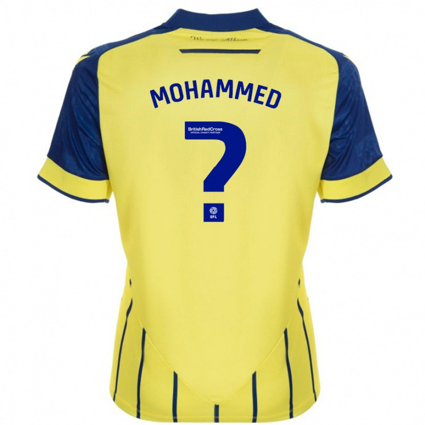 Danxen Barn Jamal Mohammed #0 Gul Blå Bortatröja Matchtröjor 2024/25 Tröjor T-Tröja