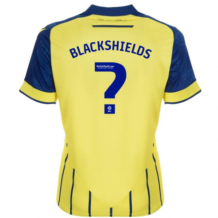 Danxen Barn Charlie Blackshields #0 Gul Blå Bortatröja Matchtröjor 2024/25 Tröjor T-Tröja