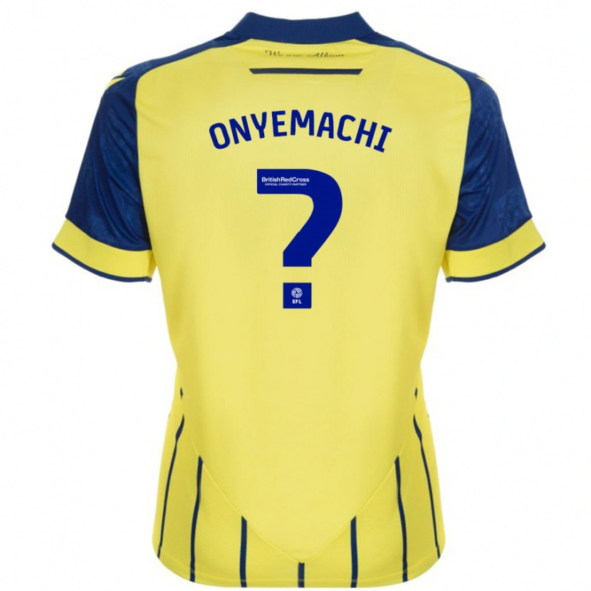 Danxen Barn Divine Onyemachi #0 Gul Blå Bortatröja Matchtröjor 2024/25 Tröjor T-Tröja