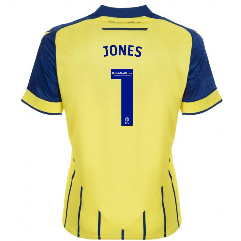 Danxen Barn Lucy Jones #1 Gul Blå Bortatröja Matchtröjor 2024/25 Tröjor T-Tröja