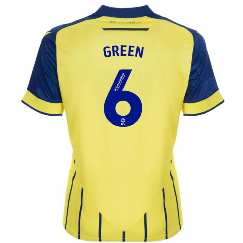 Danxen Barn Isabel Green #6 Gul Blå Bortatröja Matchtröjor 2024/25 Tröjor T-Tröja