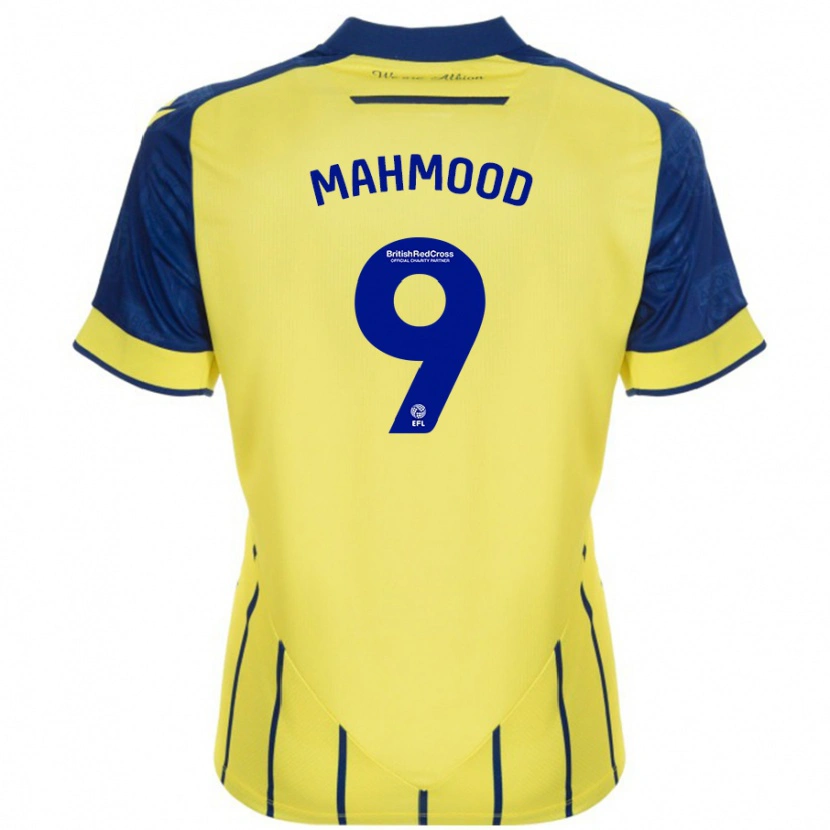 Danxen Barn Mariam Mahmood #9 Gul Blå Bortatröja Matchtröjor 2024/25 Tröjor T-Tröja