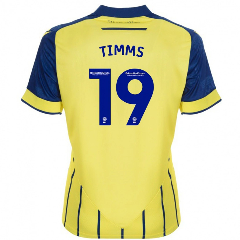 Danxen Barn Maria Timms #19 Gul Blå Bortatröja Matchtröjor 2024/25 Tröjor T-Tröja