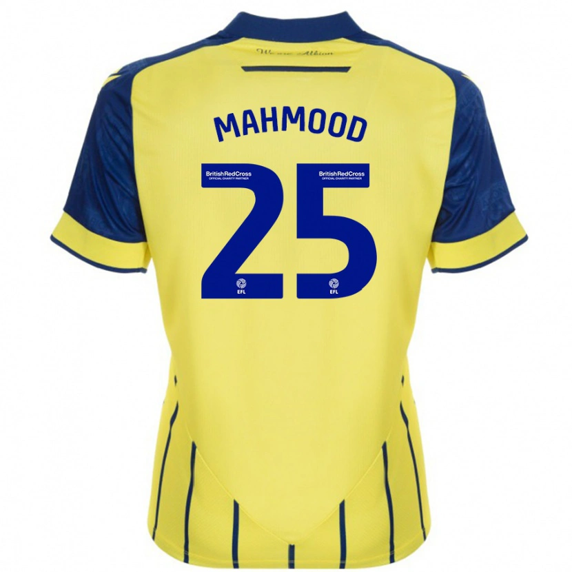 Danxen Barn Mahmood #25 Gul Blå Bortatröja Matchtröjor 2024/25 Tröjor T-Tröja