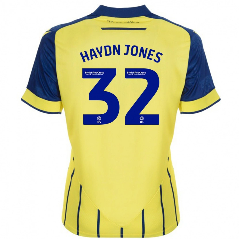 Danxen Barn Mackenzie Haydn-Jones #32 Gul Blå Bortatröja Matchtröjor 2024/25 Tröjor T-Tröja