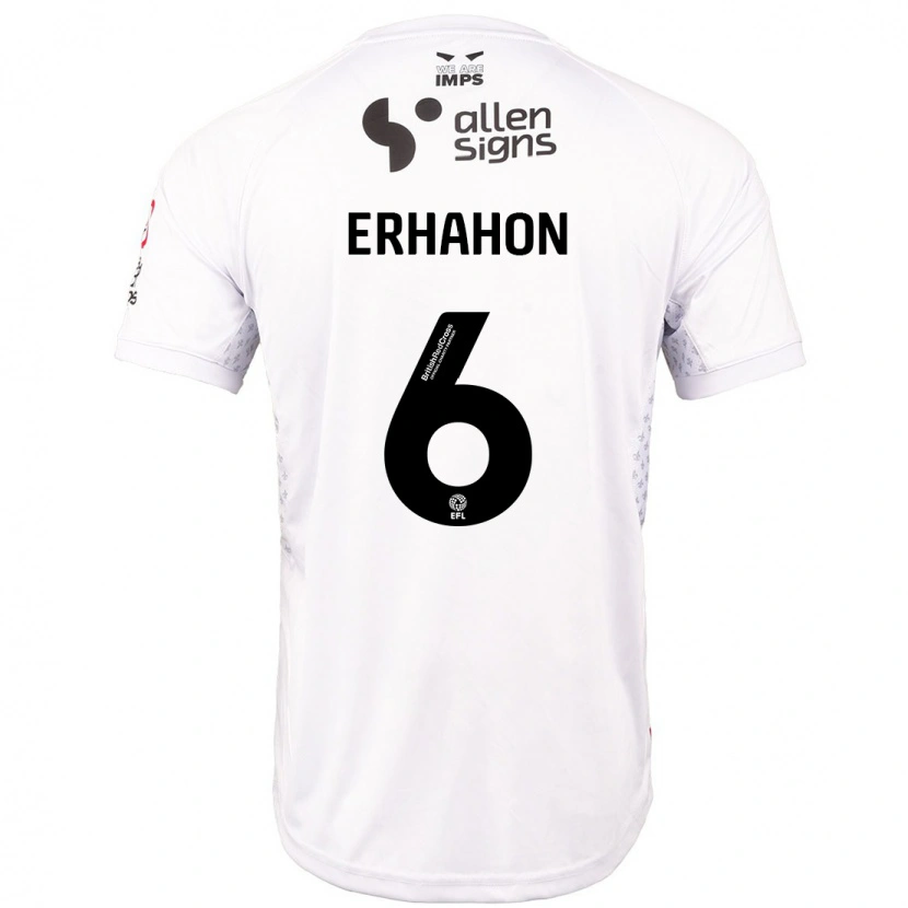 Danxen Barn Ethan Erhahon #6 Röd Vit Bortatröja Matchtröjor 2024/25 Tröjor T-Tröja