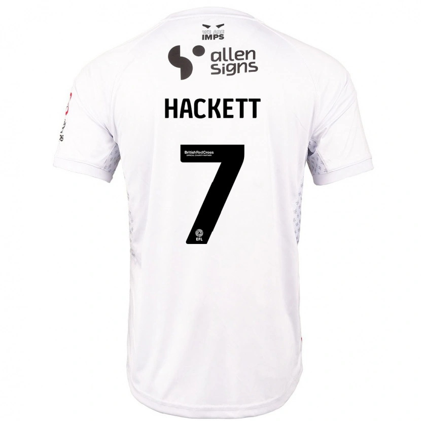 Danxen Barn Reeco Hackett #7 Röd Vit Bortatröja Matchtröjor 2024/25 Tröjor T-Tröja