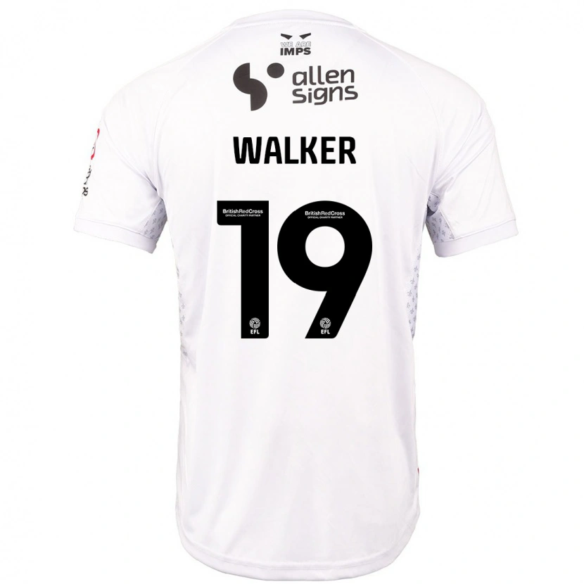 Danxen Barn Tyler Walker #19 Röd Vit Bortatröja Matchtröjor 2024/25 Tröjor T-Tröja