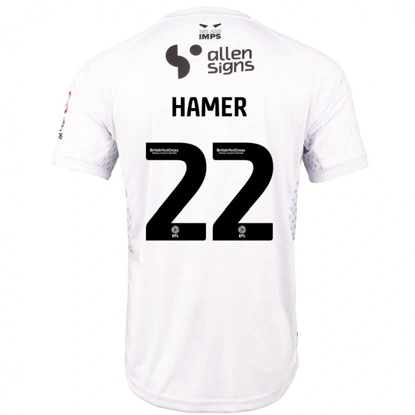 Danxen Barn Tom Hamer #22 Röd Vit Bortatröja Matchtröjor 2024/25 Tröjor T-Tröja