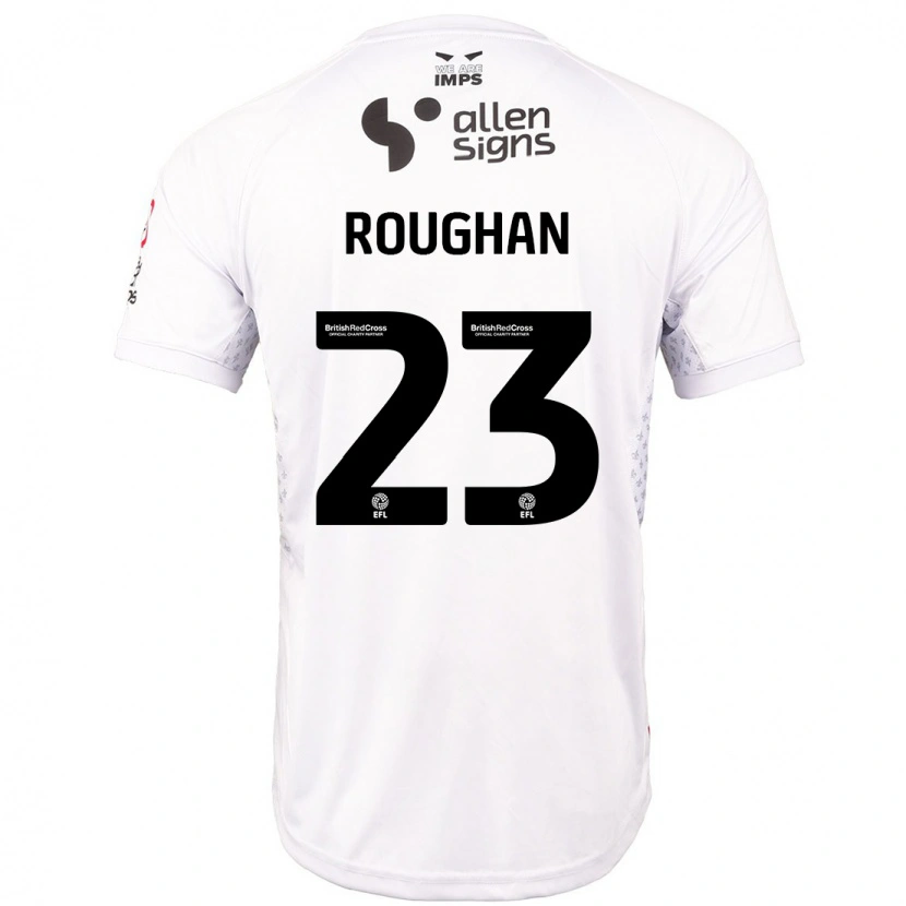 Danxen Barn Sean Roughan #23 Röd Vit Bortatröja Matchtröjor 2024/25 Tröjor T-Tröja