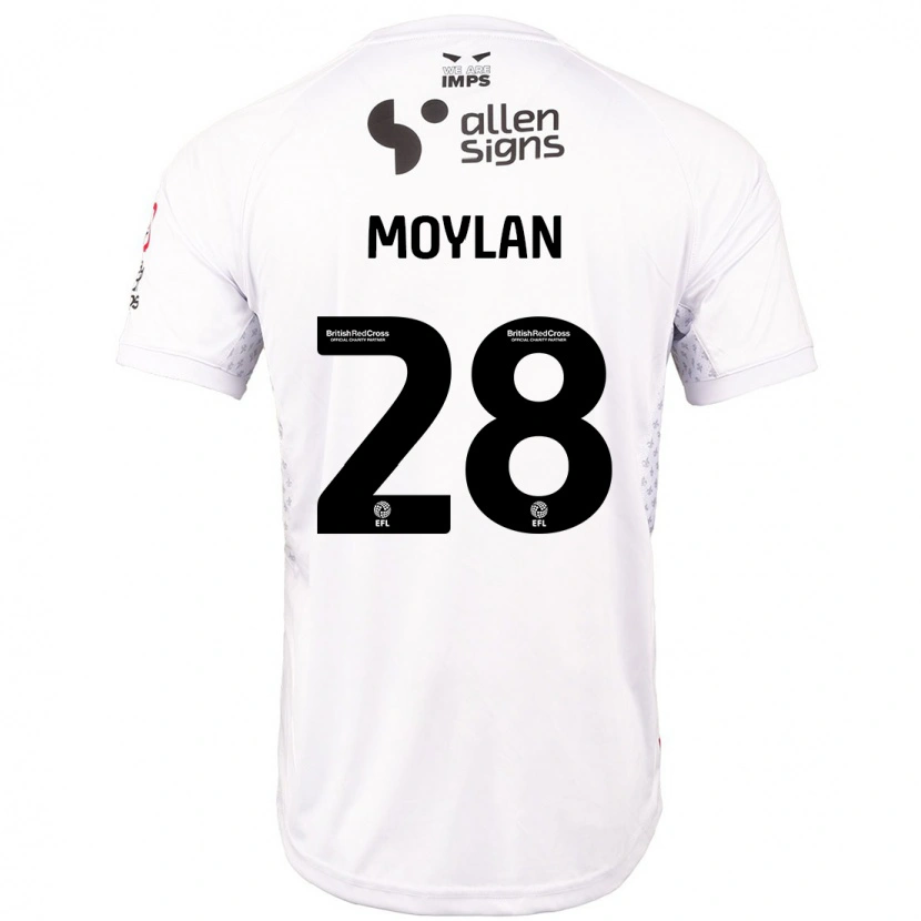 Danxen Barn Jack Moylan #28 Röd Vit Bortatröja Matchtröjor 2024/25 Tröjor T-Tröja