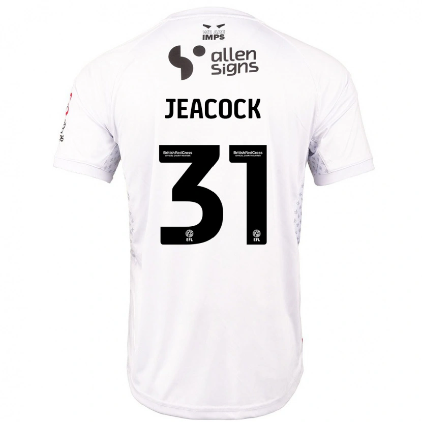 Danxen Barn Zach Jeacock #31 Röd Vit Bortatröja Matchtröjor 2024/25 Tröjor T-Tröja
