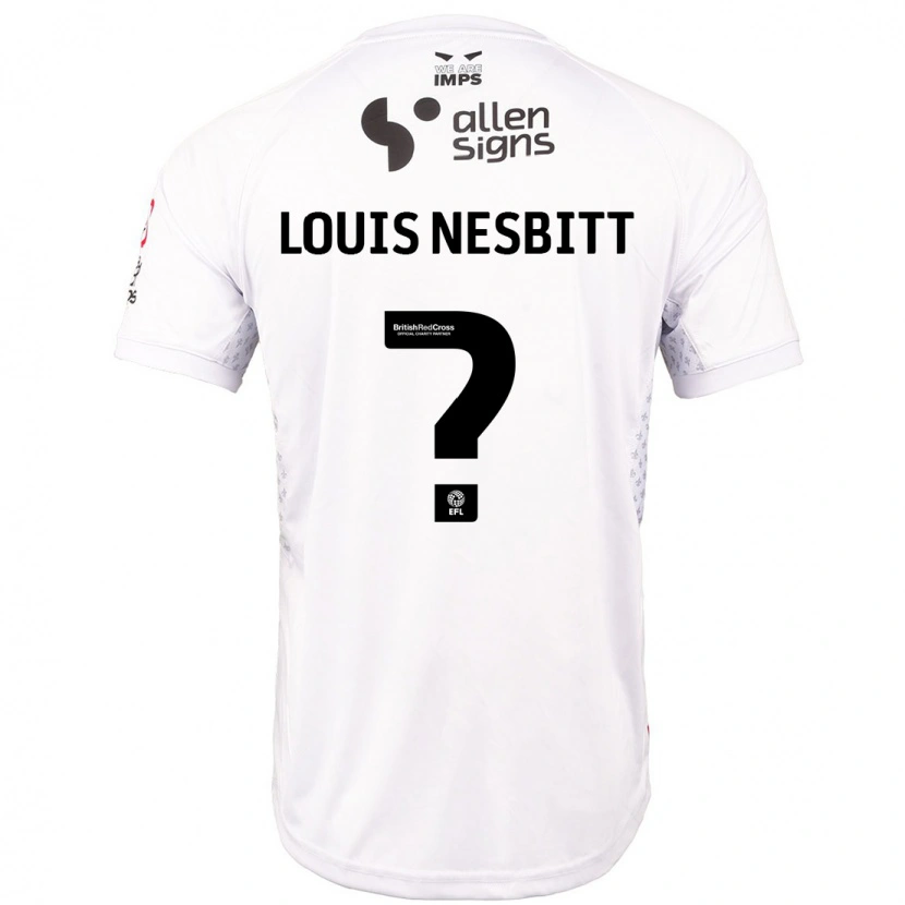 Danxen Barn Louis Nesbitt #0 Röd Vit Bortatröja Matchtröjor 2024/25 Tröjor T-Tröja
