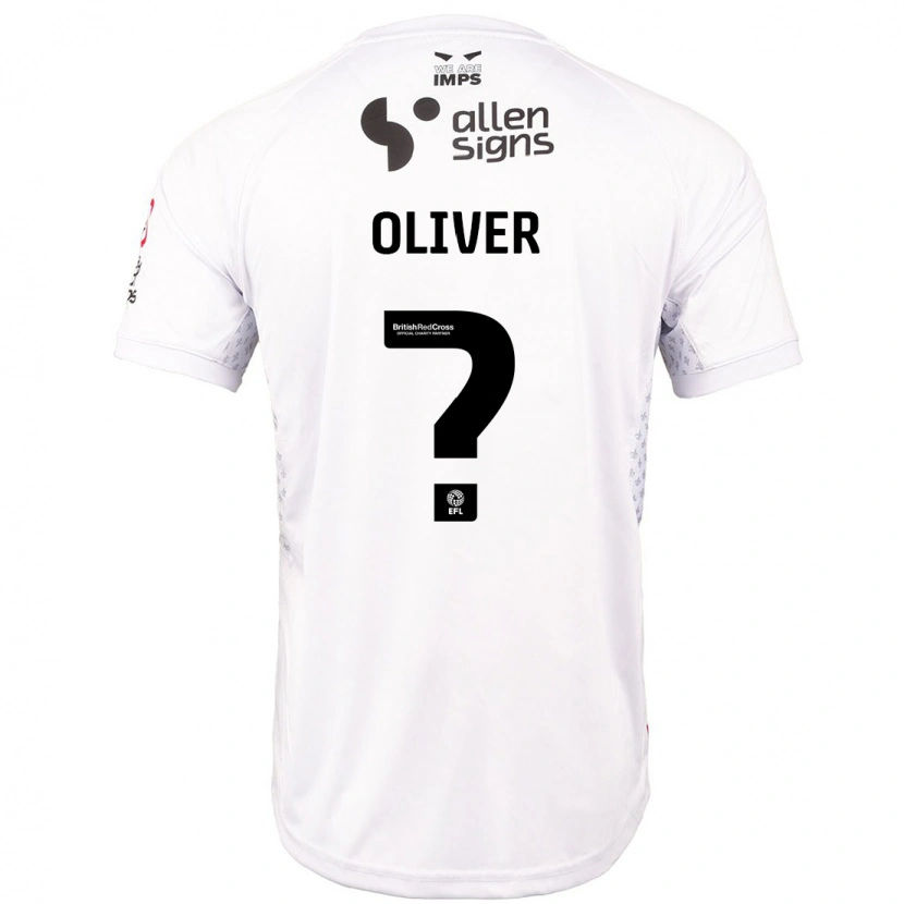 Danxen Barn Denny Oliver #0 Röd Vit Bortatröja Matchtröjor 2024/25 Tröjor T-Tröja
