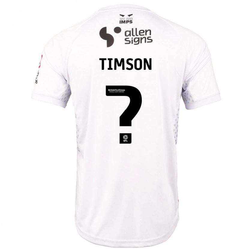 Danxen Barn Lana Timson #0 Röd Vit Bortatröja Matchtröjor 2024/25 Tröjor T-Tröja