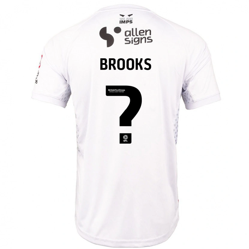 Danxen Barn Billy Brooks #0 Röd Vit Bortatröja Matchtröjor 2024/25 Tröjor T-Tröja