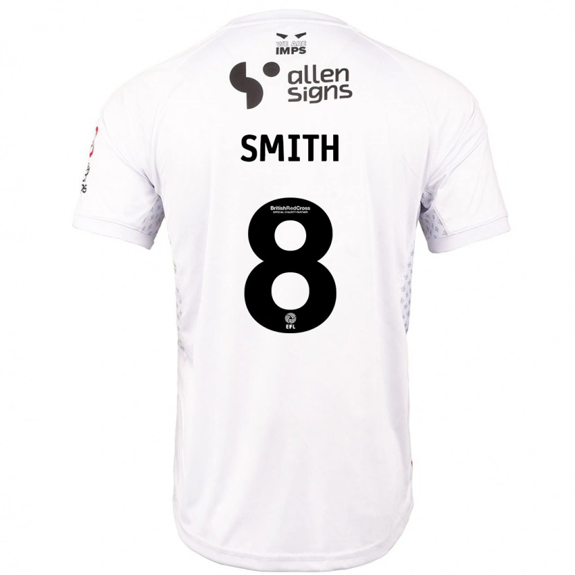 Danxen Barn Alistair Smith #8 Röd Vit Bortatröja Matchtröjor 2024/25 Tröjor T-Tröja