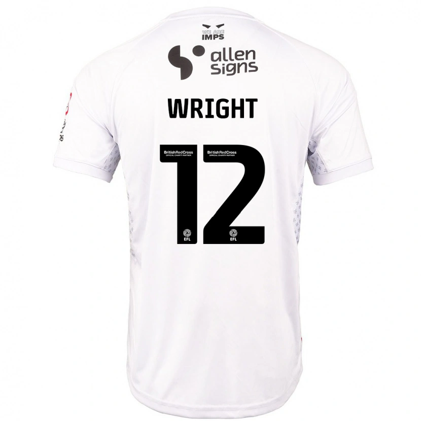 Danxen Barn Jordan Wright #12 Röd Vit Bortatröja Matchtröjor 2024/25 Tröjor T-Tröja