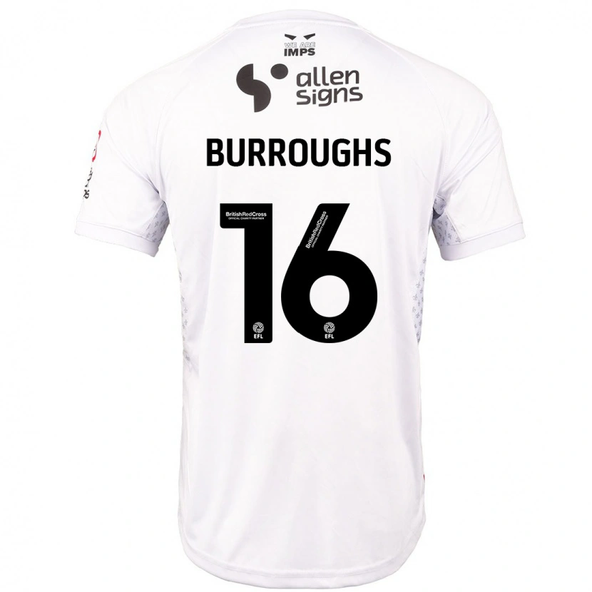 Danxen Barn Jack Burroughs #16 Röd Vit Bortatröja Matchtröjor 2024/25 Tröjor T-Tröja