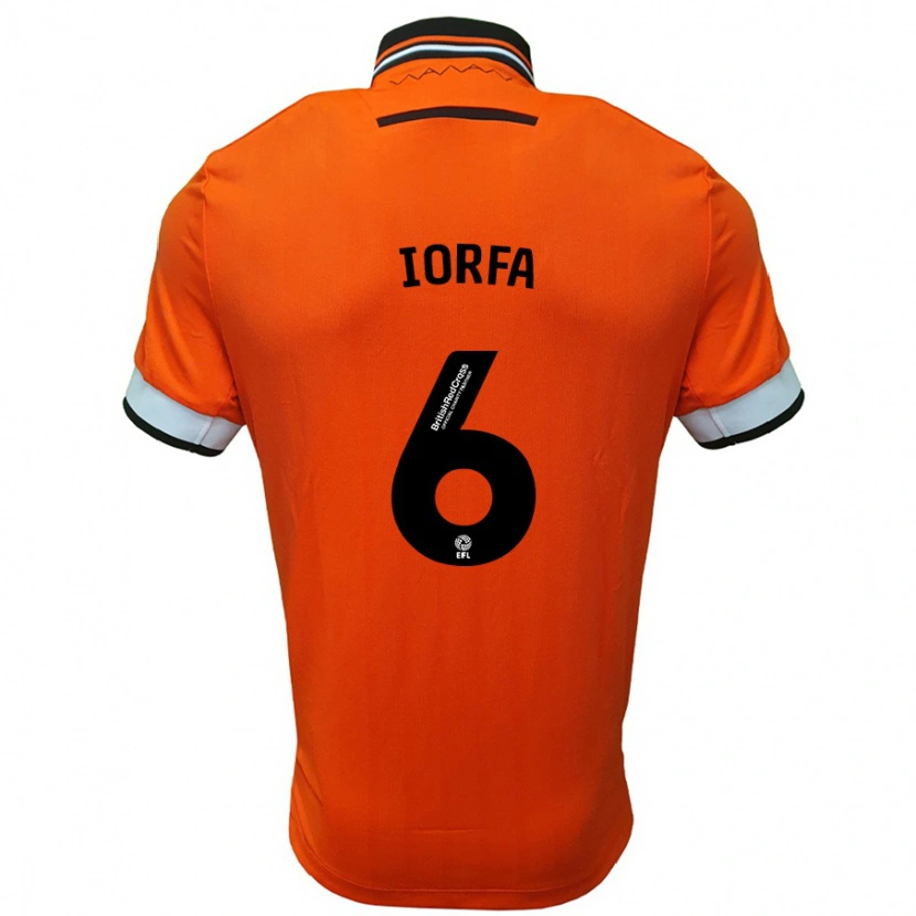 Danxen Barn Dominic Iorfa #6 Orange Vit Bortatröja Matchtröjor 2024/25 Tröjor T-Tröja
