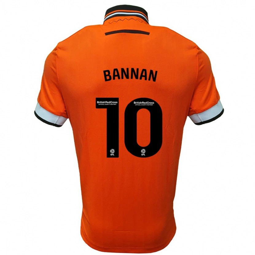 Danxen Barn Barry Bannan #10 Orange Vit Bortatröja Matchtröjor 2024/25 Tröjor T-Tröja