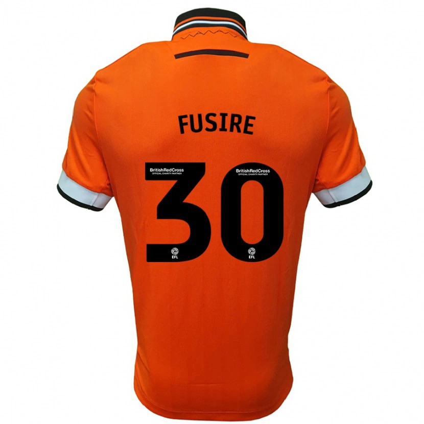 Danxen Barn Sean Fusire #30 Orange Vit Bortatröja Matchtröjor 2024/25 Tröjor T-Tröja
