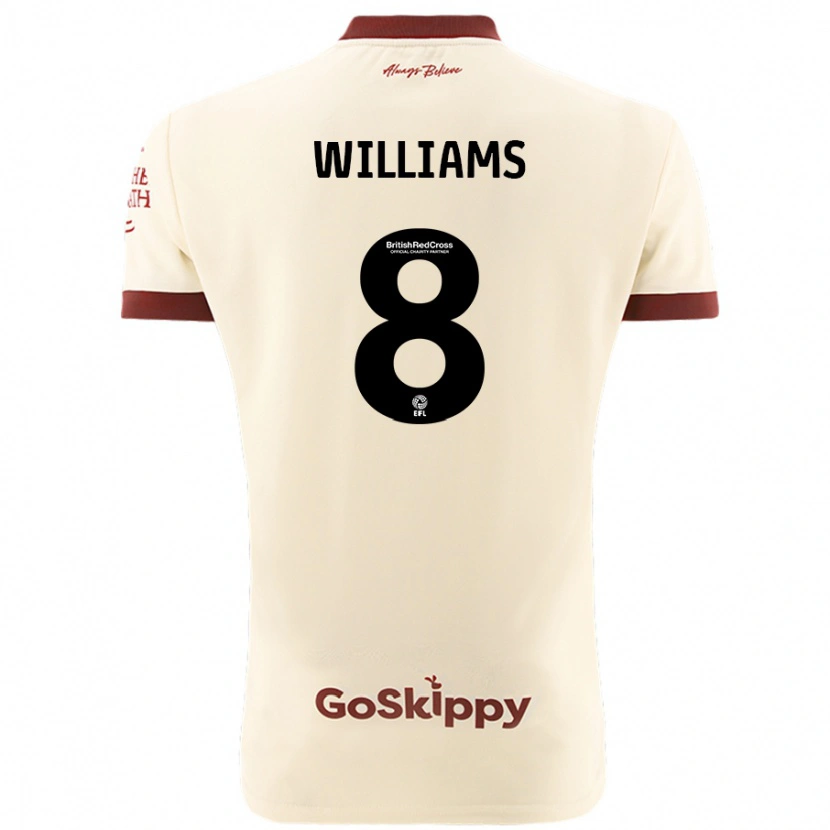 Danxen Barn Joe Williams #8 Gräddvit Bortatröja Matchtröjor 2024/25 Tröjor T-Tröja