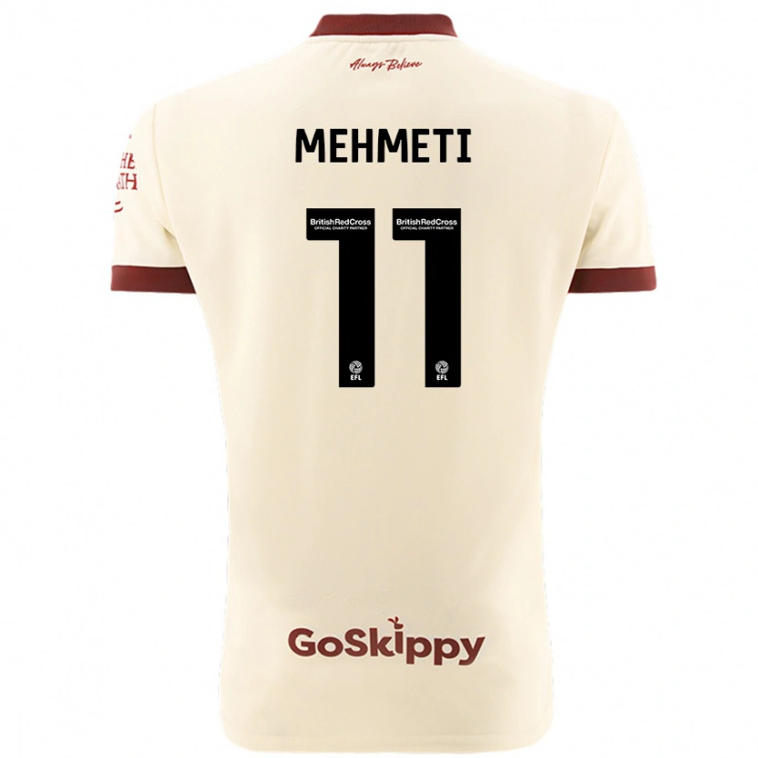 Danxen Barn Anis Mehmeti #11 Gräddvit Bortatröja Matchtröjor 2024/25 Tröjor T-Tröja
