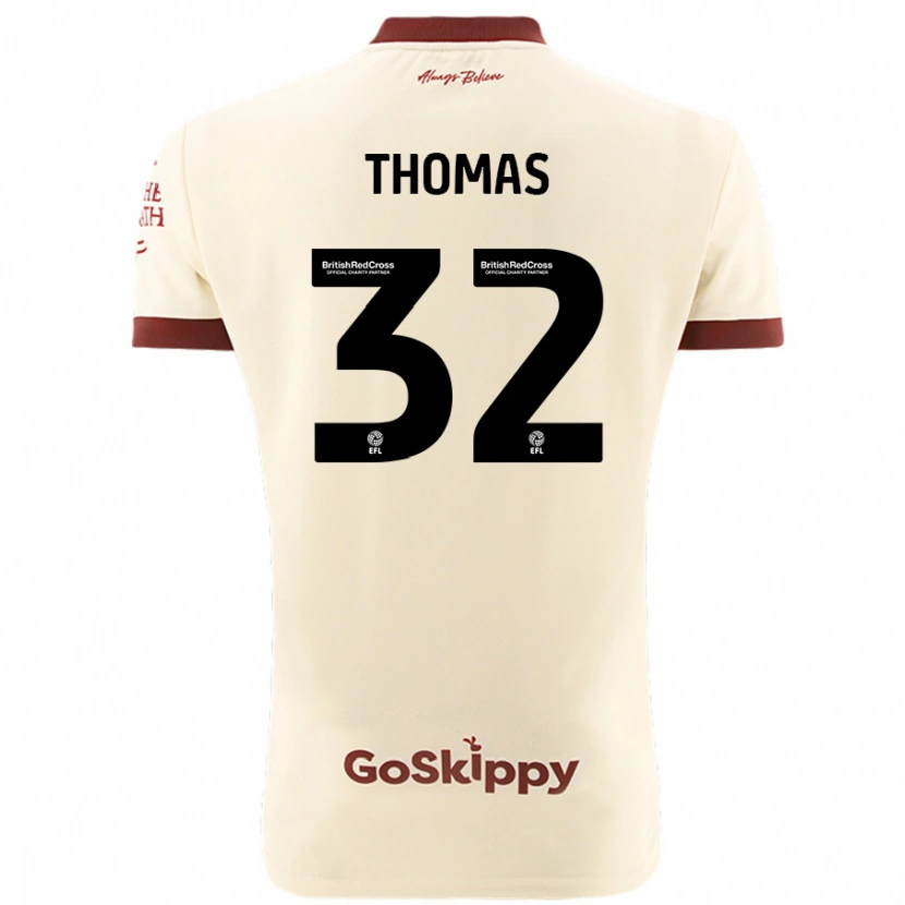 Danxen Barn Lewis Thomas #32 Gräddvit Bortatröja Matchtröjor 2024/25 Tröjor T-Tröja