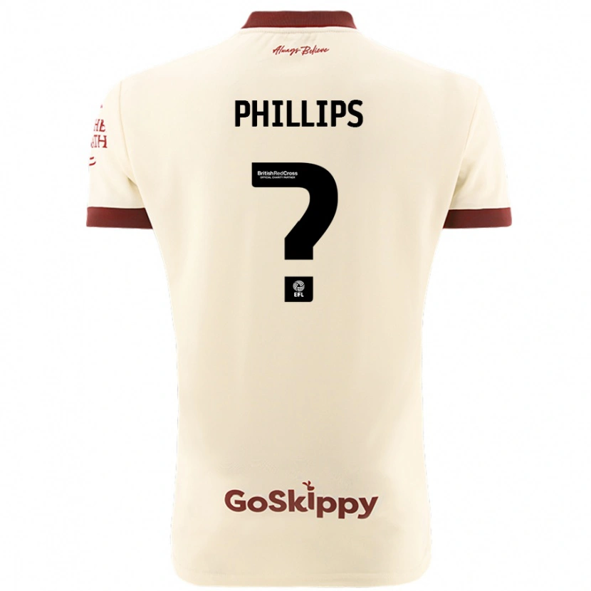 Danxen Barn Billy Phillips #0 Gräddvit Bortatröja Matchtröjor 2024/25 Tröjor T-Tröja