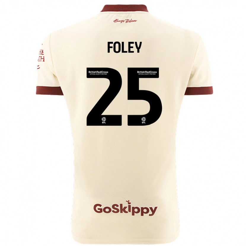 Danxen Barn Erin Foley #25 Gräddvit Bortatröja Matchtröjor 2024/25 Tröjor T-Tröja