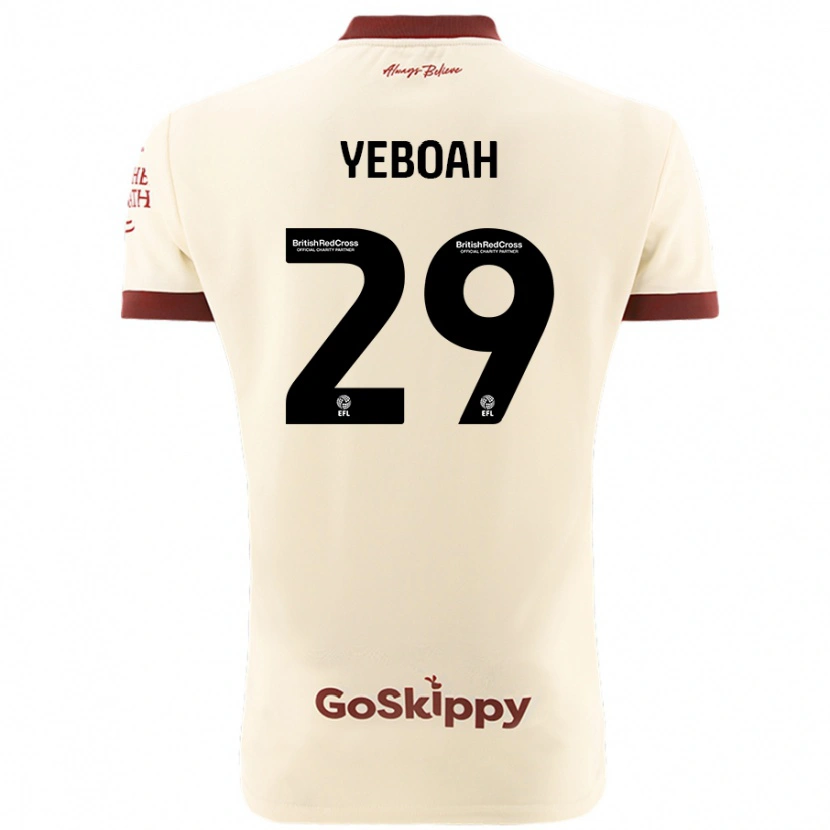 Danxen Barn Ephraim Yeboah #29 Gräddvit Bortatröja Matchtröjor 2024/25 Tröjor T-Tröja