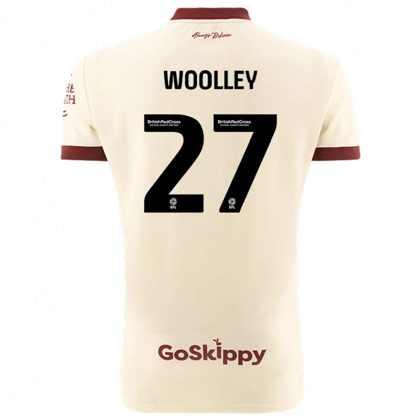 Danxen Barn Jesse Woolley #27 Gräddvit Bortatröja Matchtröjor 2024/25 Tröjor T-Tröja