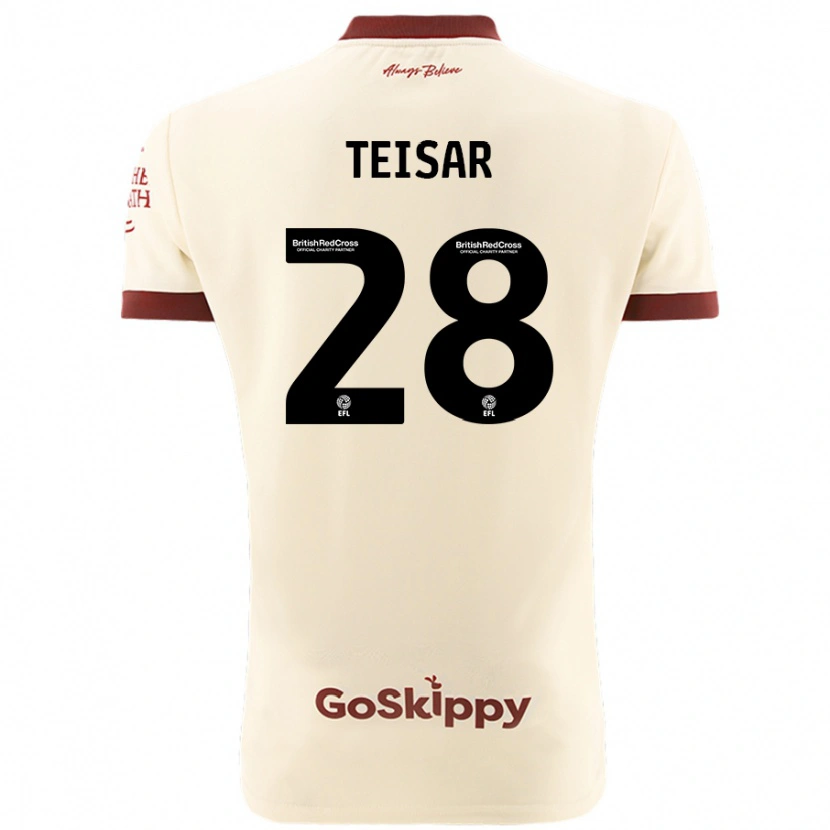Danxen Barn Tianna Teisar #28 Gräddvit Bortatröja Matchtröjor 2024/25 Tröjor T-Tröja