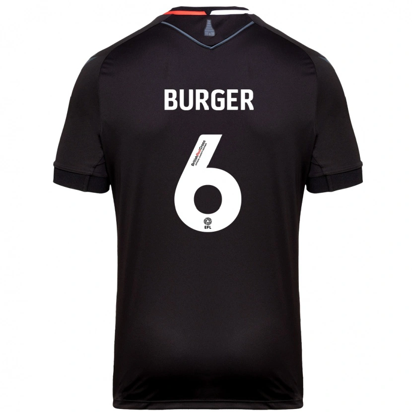 Danxen Barn Wouter Burger #6 Svart Bortatröja Matchtröjor 2024/25 Tröjor T-Tröja