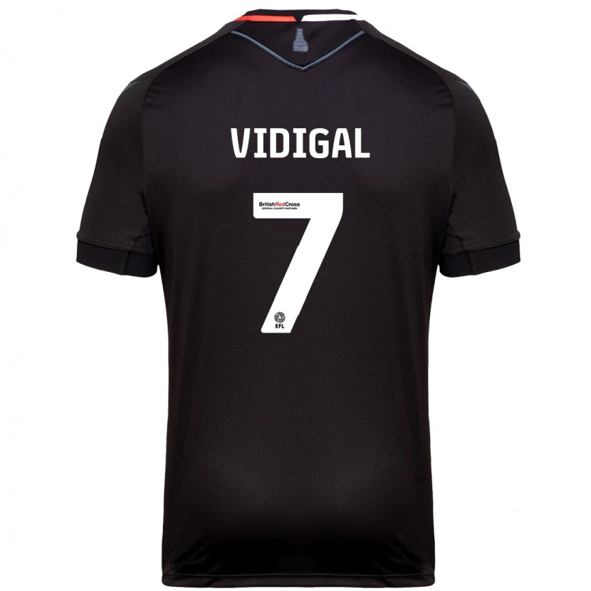 Danxen Barn André Vidigal #7 Svart Bortatröja Matchtröjor 2024/25 Tröjor T-Tröja