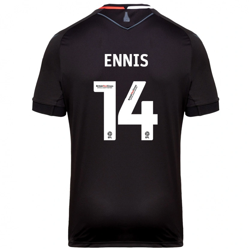 Danxen Barn Niall Ennis #14 Svart Bortatröja Matchtröjor 2024/25 Tröjor T-Tröja