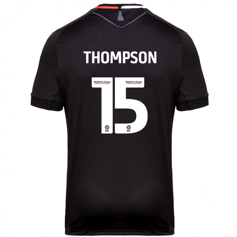 Danxen Barn Jordan Thompson #15 Svart Bortatröja Matchtröjor 2024/25 Tröjor T-Tröja