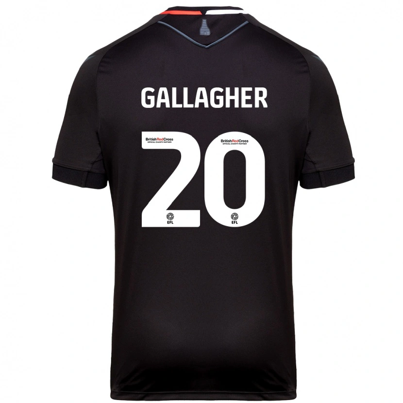 Danxen Barn Sam Gallagher #20 Svart Bortatröja Matchtröjor 2024/25 Tröjor T-Tröja