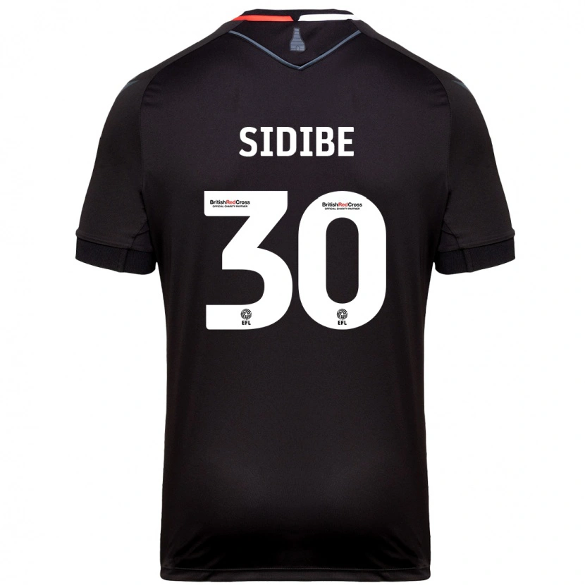 Danxen Barn Souleymane Sidibe #30 Svart Bortatröja Matchtröjor 2024/25 Tröjor T-Tröja