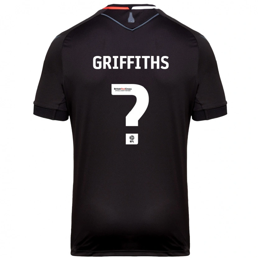 Danxen Barn Jack Griffiths #0 Svart Bortatröja Matchtröjor 2024/25 Tröjor T-Tröja