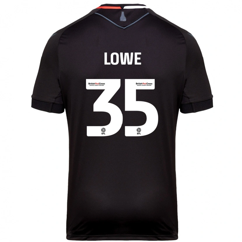 Danxen Barn Nathan Lowe #35 Svart Bortatröja Matchtröjor 2024/25 Tröjor T-Tröja