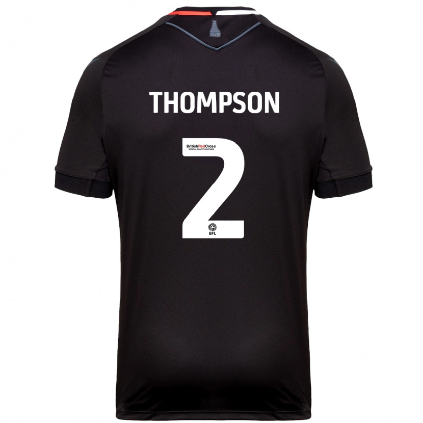 Danxen Barn Sophie Thompson #2 Svart Bortatröja Matchtröjor 2024/25 Tröjor T-Tröja