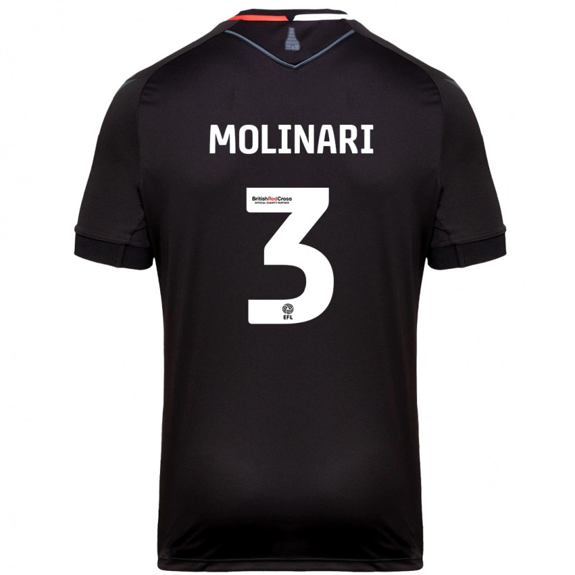 Danxen Barn Lucia Molinari #3 Svart Bortatröja Matchtröjor 2024/25 Tröjor T-Tröja