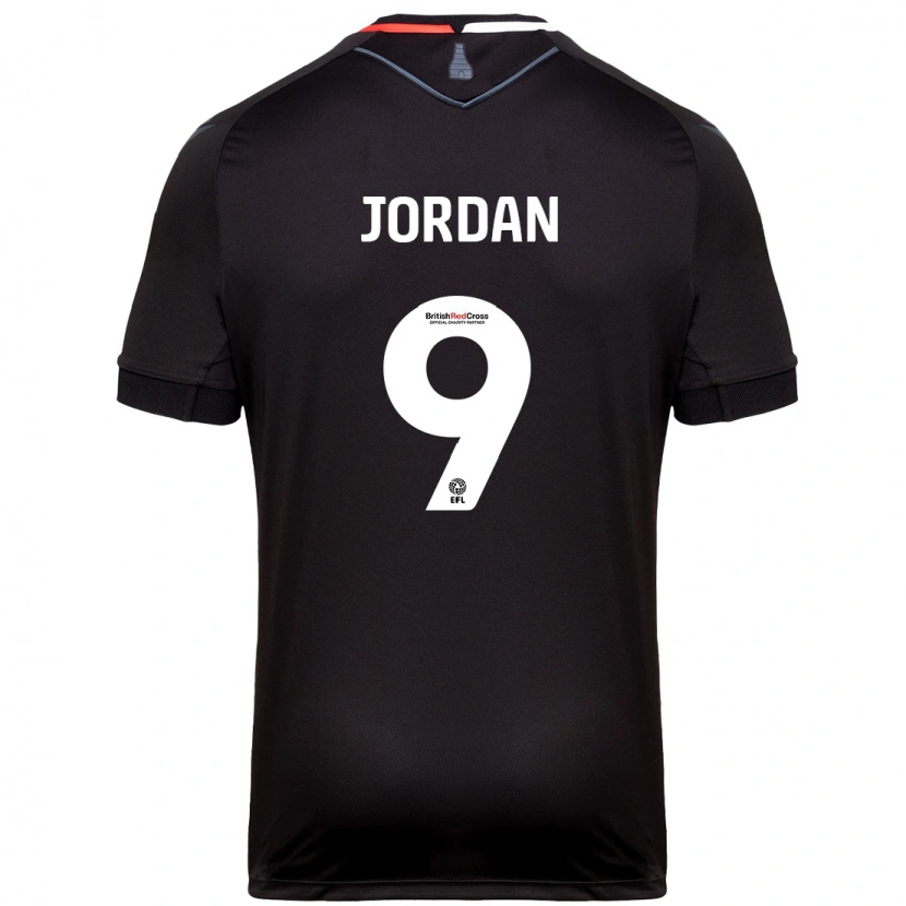 Danxen Barn Saffron Jordan #9 Svart Bortatröja Matchtröjor 2024/25 Tröjor T-Tröja