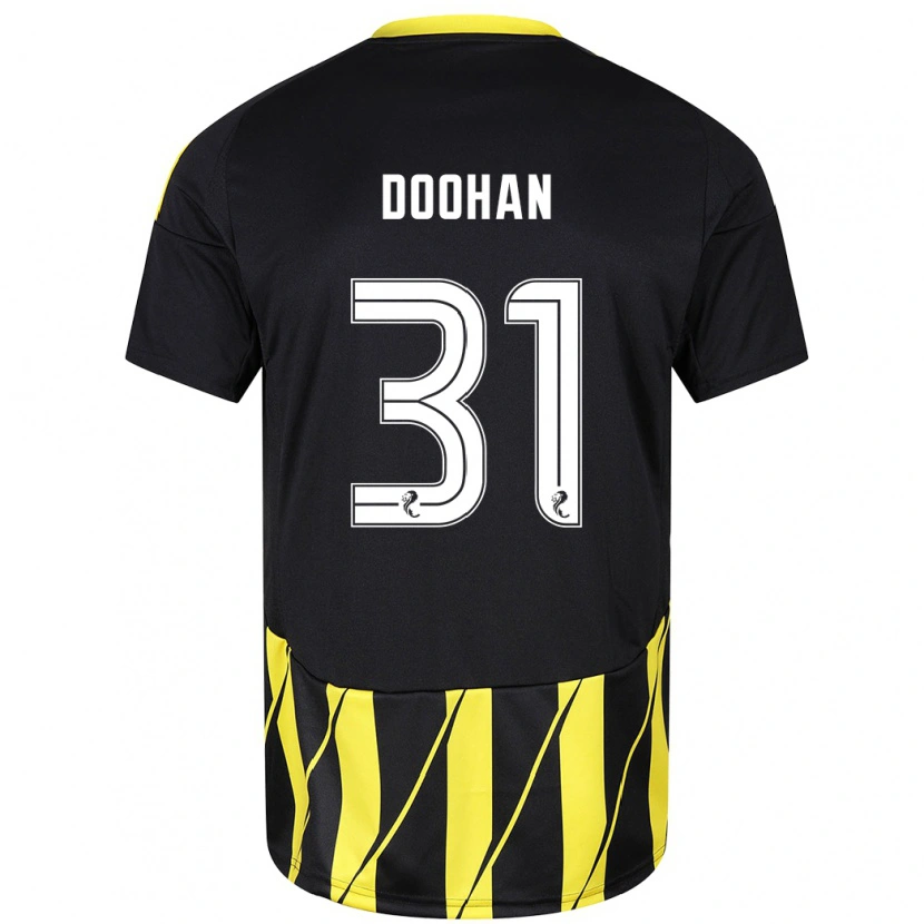 Danxen Barn Ross Doohan #31 Svart Gul Bortatröja Matchtröjor 2024/25 Tröjor T-Tröja