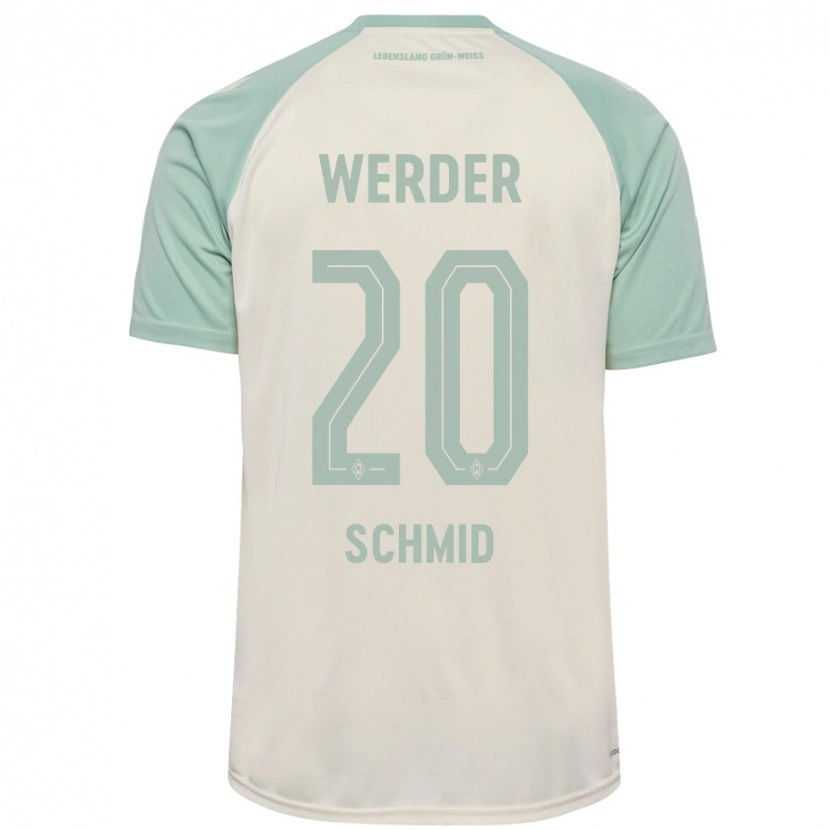 Danxen Barn Romano Schmid #20 Benvit Ljusgrön Bortatröja Matchtröjor 2024/25 Tröjor T-Tröja